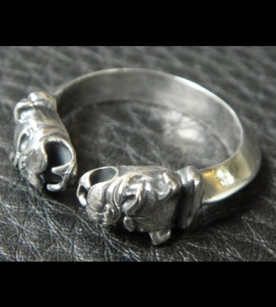 画像2: One ninth Bulldog Triangle Wire Bangle Ring (2)