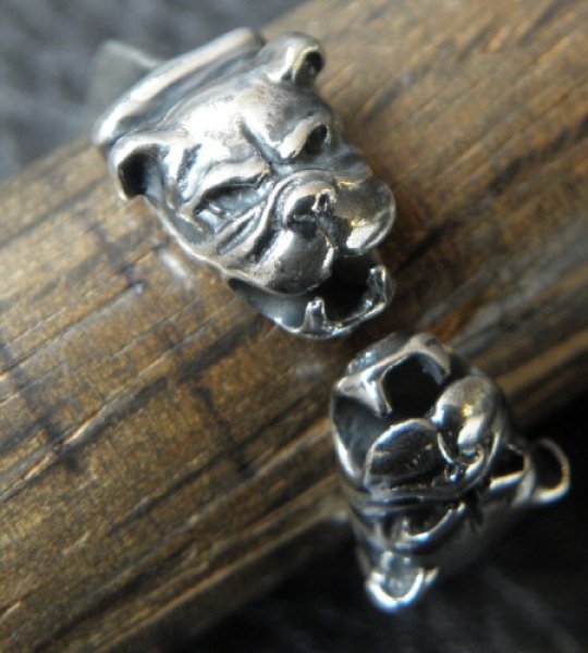 画像14: One ninth Bulldog Triangle Wire Bangle Ring (14)