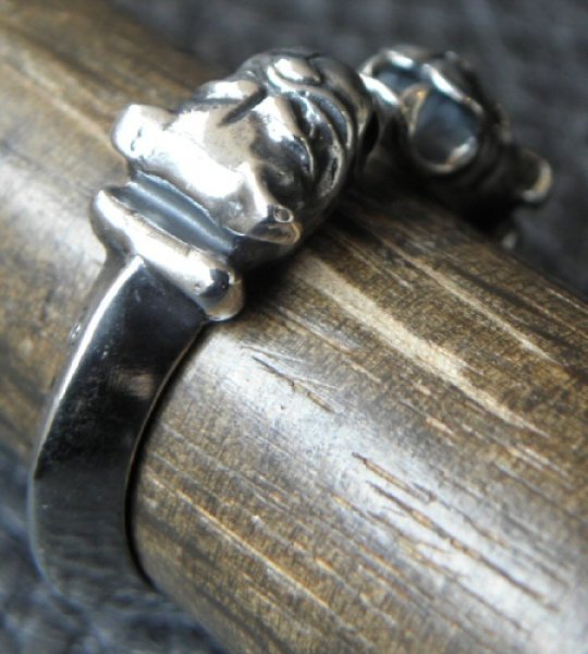 画像11: One ninth Bulldog Triangle Wire Bangle Ring (11)