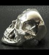 画像4: Large Skull Ring with Jaw Platinum Finish (4)