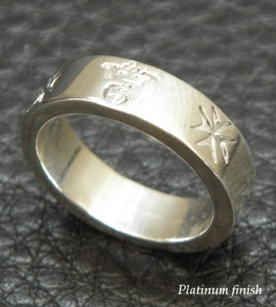 画像7: Flat Bar Ring Platinum Finish (7)