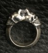 画像1: Quarter Size Devil Skull Triangle Wire Bangle Diamond Ring (1)