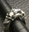 画像12: Quarter Size Devil Skull Triangle Wire Bangle Diamond Ring (12)