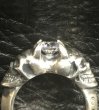 画像4: Quarter Size Devil Skull Triangle Wire Bangle Diamond Ring (4)