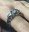 画像16: Quarter Size Devil Skull Triangle Wire Bangle Diamond Ring (16)