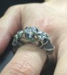 画像15: Quarter Size Devil Skull Triangle Wire Bangle Diamond Ring (15)