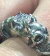 画像13: Quarter Size Devil Skull Triangle Wire Bangle Diamond Ring (13)