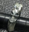 画像7: Half Size Devil Skull Triangle Wire Bangle Diamond Ring (7)