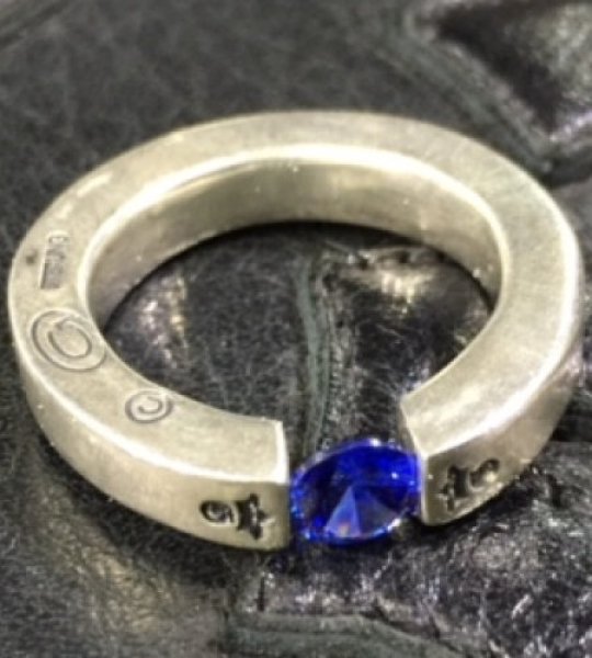 画像5: Floating Blue Sapphire Square O-Ring (5)