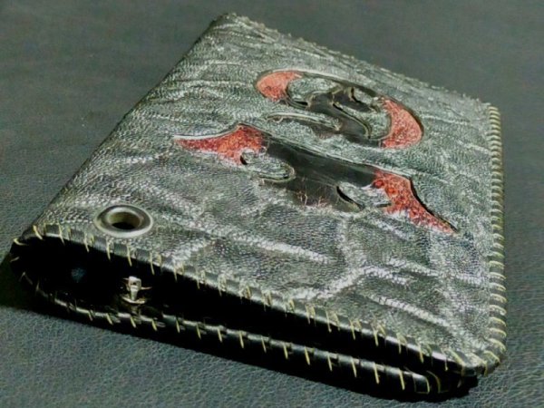 画像5: Ostrich Leg G&Crown Inlay Elephant Check Book (5)