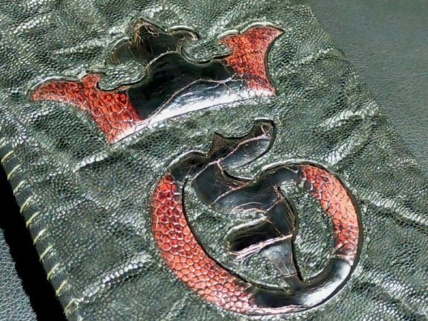 画像4: Ostrich Leg G&Crown Inlay Elephant Check Book (4)