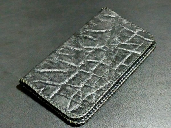 画像2: Ostrich Leg G&Crown Inlay Elephant Check Book (2)