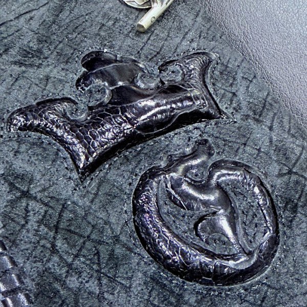 画像12: Ostrich Leg G&Crown Inlay Hippo Check Book (12)