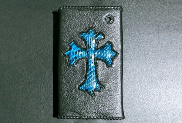 画像1: Python Cross Inlay Buffalo Long Wallet※新入荷！現品限り即納 (1)