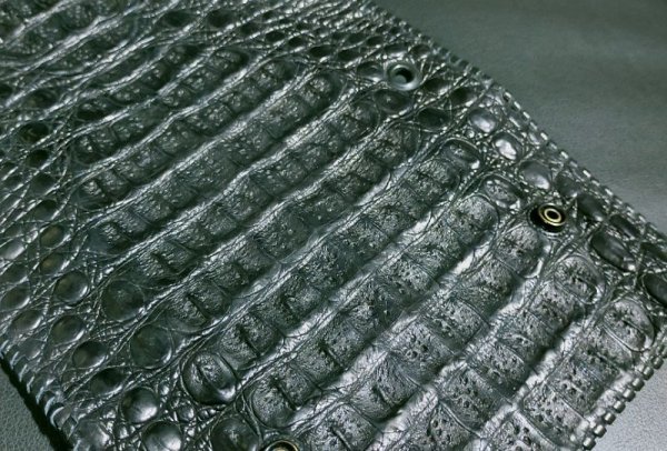 画像6: Crocodile Head & Horn Back Long Wallet(Black)※新入荷！現品限り即納 (6)