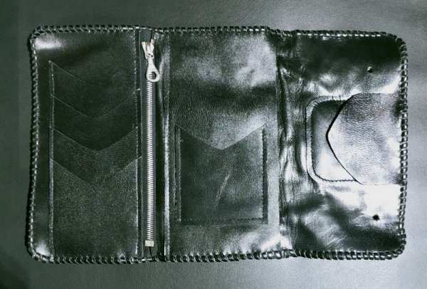 画像2: Crocodile Head & Horn Back Long Wallet(Black)※新入荷！現品限り即納 (2)