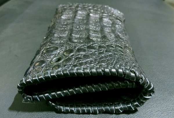 画像13: Crocodile Head & Horn Back Long Wallet(Black)※新入荷！現品限り即納 (13)