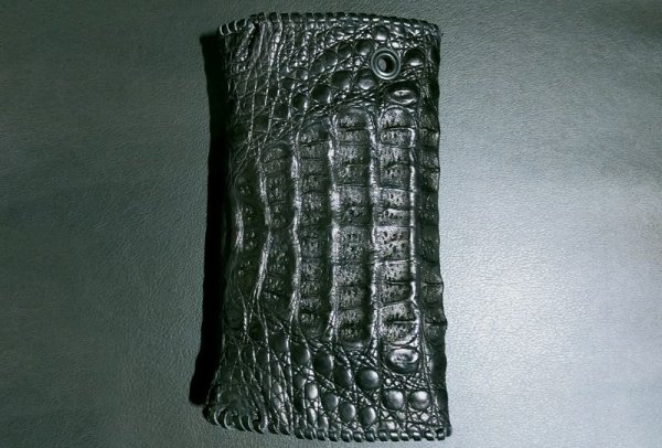 画像3: Crocodile Head & Horn Back Long Wallet(Black)※新入荷！現品限り即納 (3)