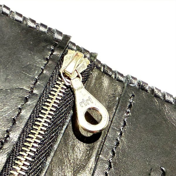 画像14: Crocodile Flank Cross Inlay Elephant Wallet (14)