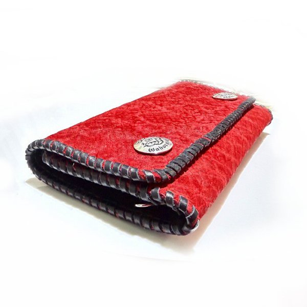 画像5: Crocodile Flank Cross Inlay Elephant Wallet (5)