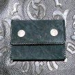 画像9: Crocodile Flank Cross Inlay Elephant Long Short Wallet (9)