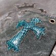 画像7: Crocodile Flank Cross Inlay Elephant Long Short Wallet (7)