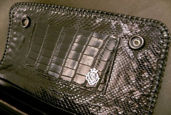 画像14: Crocodile Haed & Horn Back All Gusset Wallet (14)