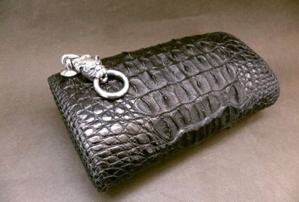 画像3: Crocodile Haed & Horn Back All Gusset Wallet (3)