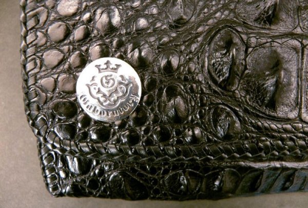 画像5: Crocodile Haed & Horn Back All Gusset Wallet (5)