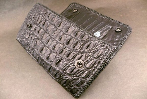 画像7: Crocodile Haed & Horn Back All Gusset Wallet (7)