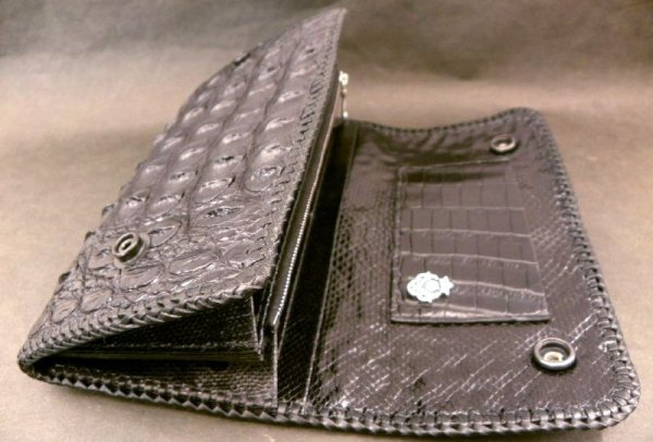 画像8: Crocodile Haed & Horn Back All Gusset Wallet (8)