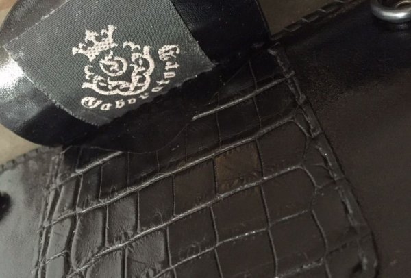 画像6: Crocodile Belly Plain Long Wallet (6)