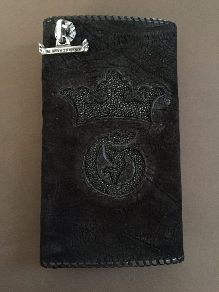 画像2: Stingray G&Crown Inlay Hippo Long Wallet (2)