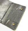 画像12: Crocodile Flank Cross Inlay Elephant Short Wallet (12)