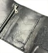 画像11: Crocodile Flank Cross Inlay Elephant Short Wallet (11)