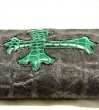 画像17: Crocodile Flank Cross Inlay Elephant Short Wallet (17)