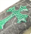 画像16: Crocodile Flank Cross Inlay Elephant Short Wallet (16)