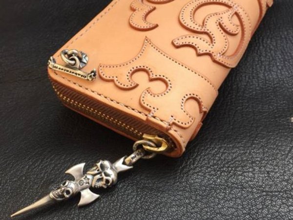 画像14: Atelier Mark Overlay Saddle Leather Round Zip Wallet (Natural) (14)