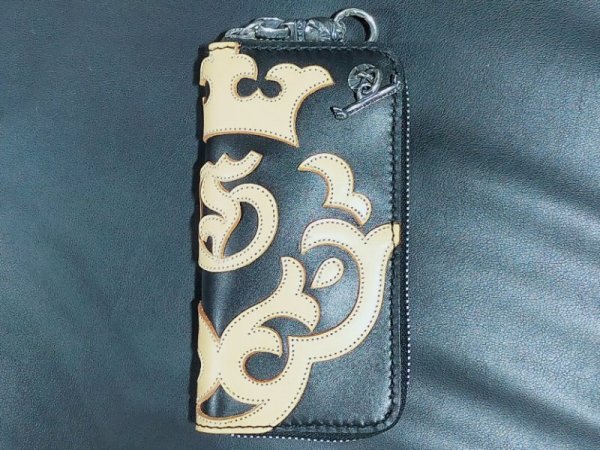 画像3: Atelier Mark Overlay Saddle Leather Round Zip Wallet (Slim Type・2tone) (3)