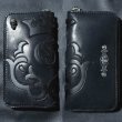 画像1: [現品限り2025年内納品OK] G&Crown Quarter Cross Oval With Crown Atelier Mark Overlay Saddle Leather Round Zip Wallet  (1)
