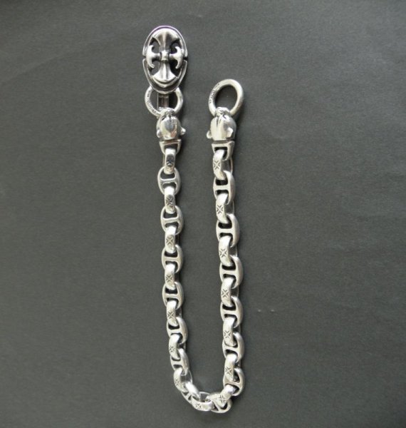 画像2: Battle-Ax Keeper & 2 Panther Heads With H.W.O & Anchor Chain Links Wallet Chain (2)