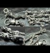 画像7: Skull Crown Clip & Long Neck Bulldog With All Half Skull Links Wallet Chain (7)