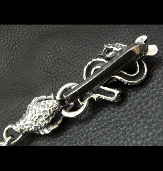 画像7: Skull On Snake Born Keeper With 2-Snake With Skull Links Wallet Chain (7)