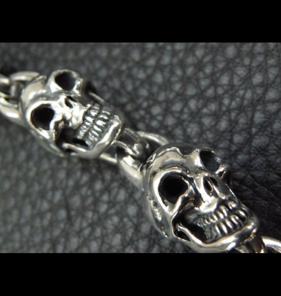 画像9: Skull On Snake Born Keeper With 2-Snake With Skull Links Wallet Chain (9)