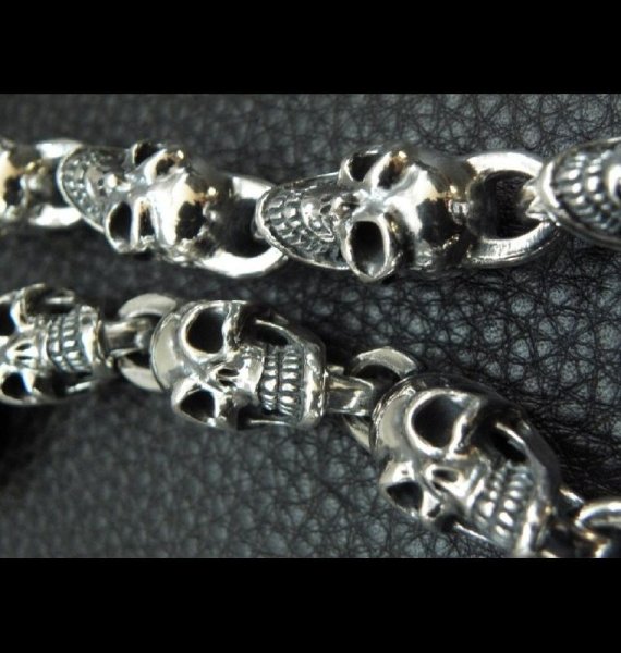 画像10: Skull On Snake Born Keeper With 2-Snake With Skull Links Wallet Chain (10)