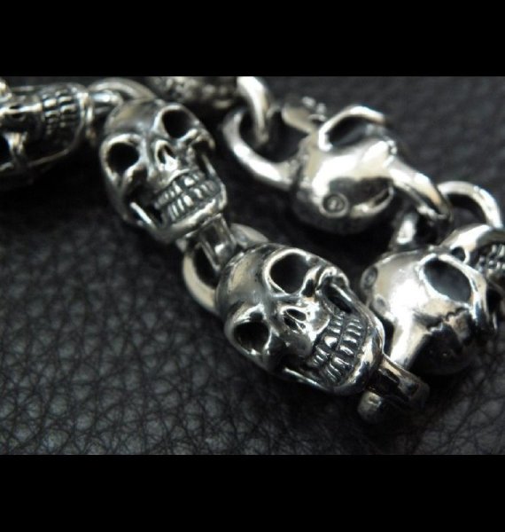 画像8: Skull On Snake Born Keeper With 2-Snake With Skull Links Wallet Chain (8)