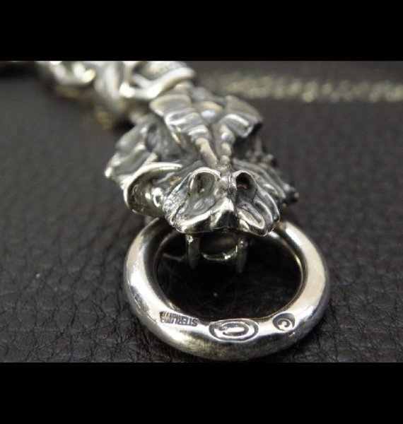 画像5: Skull On Snake Born Keeper With 2-Snake With Skull Links Wallet Chain (5)