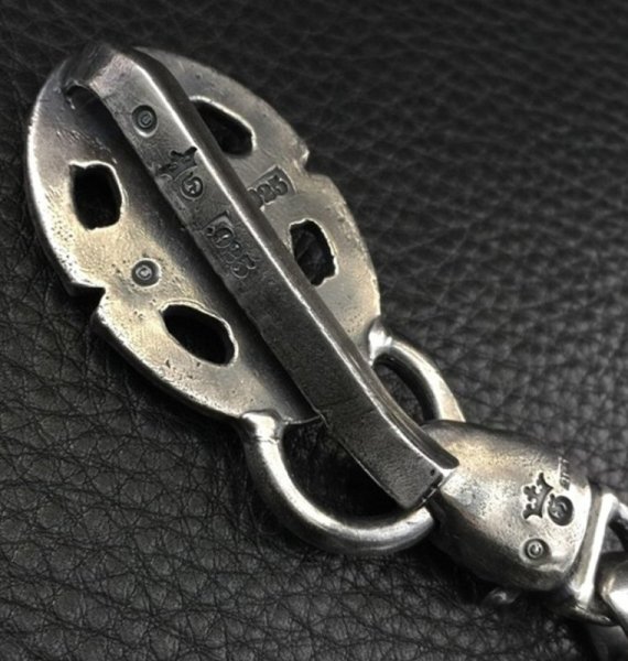 画像6: Sculpted Oval Keeper With 2Bulldogs & Smooth H.W.O , Smooth Anchor Wallet Chain (6)