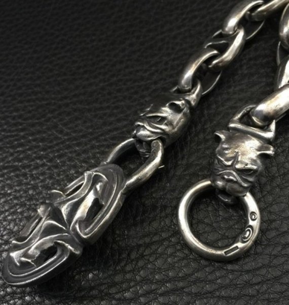 画像10: Sculpted Oval Keeper With 2Bulldogs & Smooth H.W.O , Smooth Anchor Wallet Chain (10)