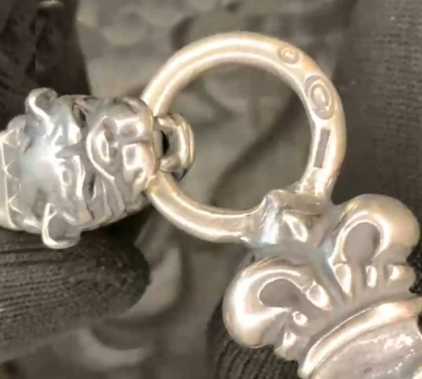 画像16: 4Heart Crown Cross Key Keeper With 2Old Bulldogs & 2Skulls Braid Leather Wallet Chain (16)